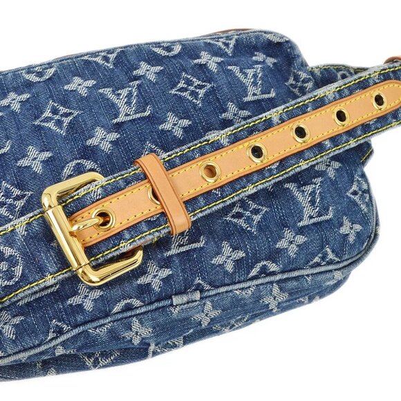 Louis Vuitton Blue Monogram Denim Bum Bag Waist Pouch M95347 SR2047 163482 - Picture 3 of 10